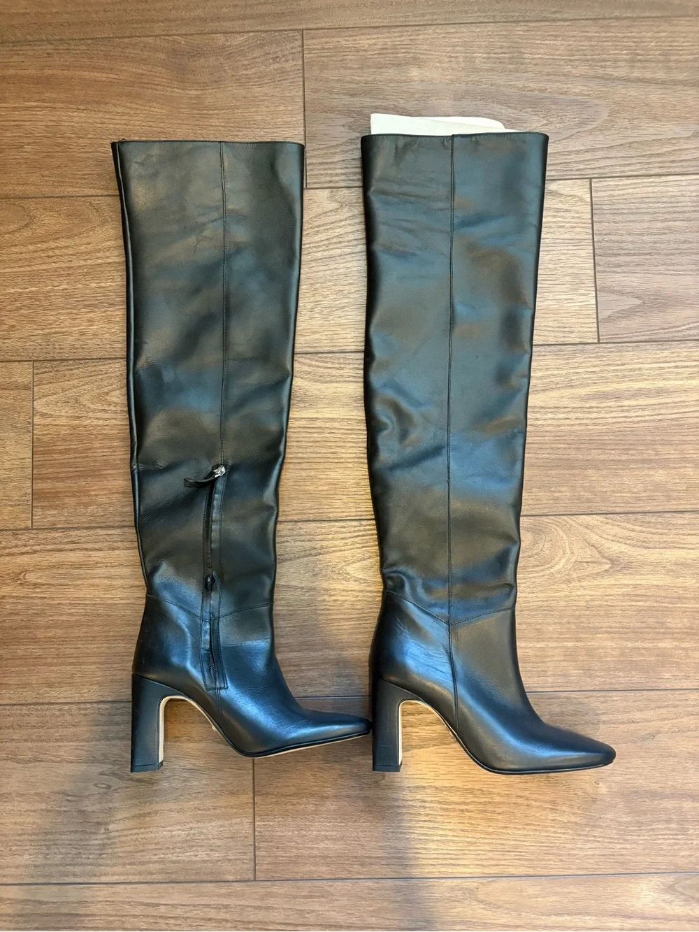 Zara Over The Knee Long Leather Boots